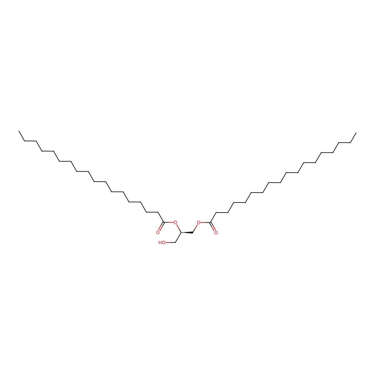 1,1'-((1R)-1-(Hydroxymethyl)-1,2-ethanediyl) dioctadecanoate molecular structure, CAS 1429-59-0