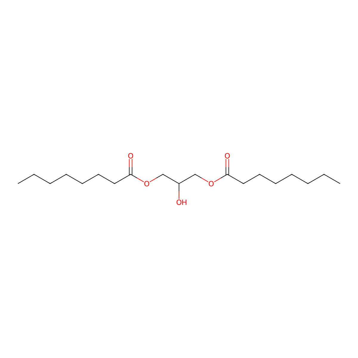 1,3-Dioctanoyl glycerol molecular structure, CAS 1429-66-9