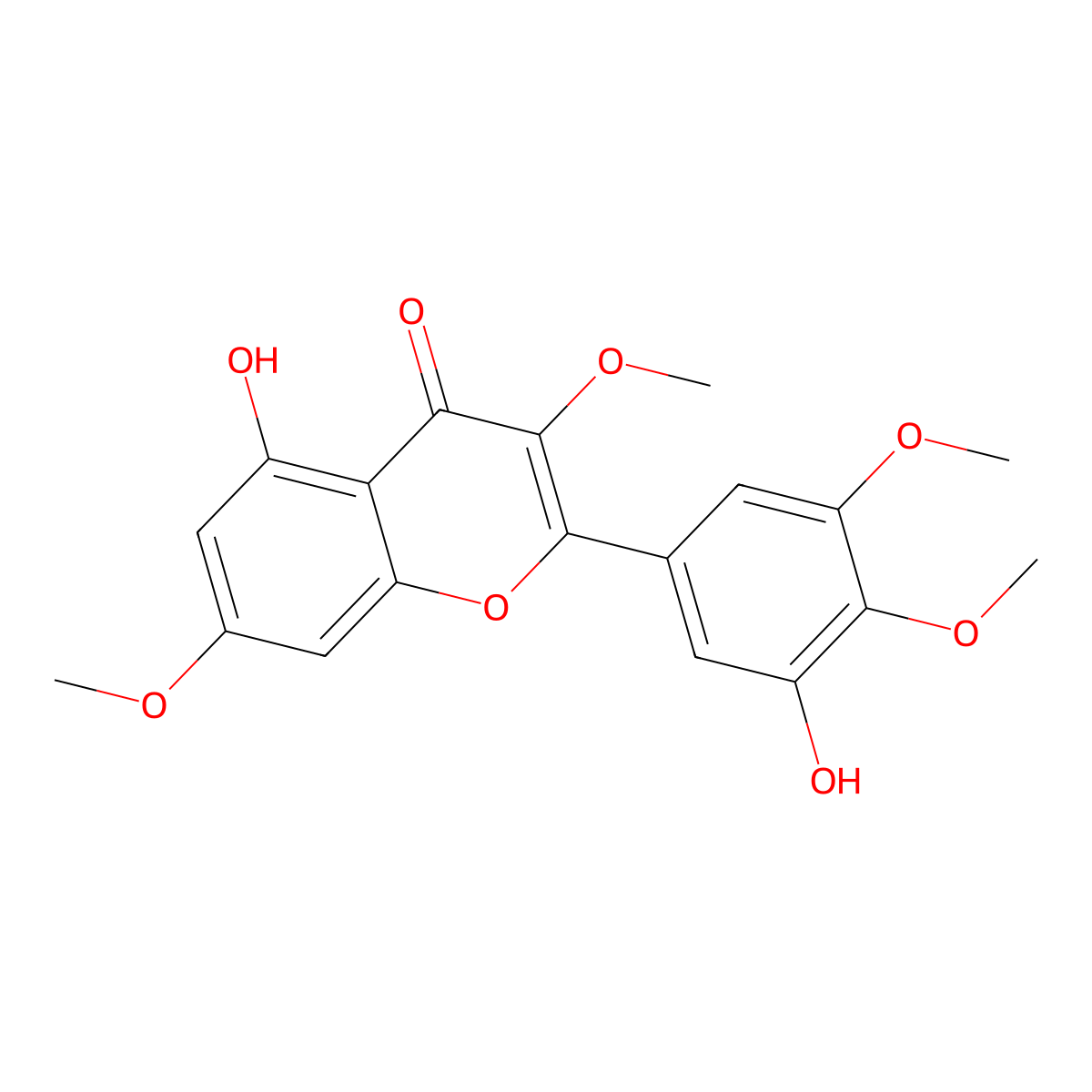 3',5-Dihydroxy-3,4',5',7-tetramethoxyflavone molecular structure, CAS 14290-57-4