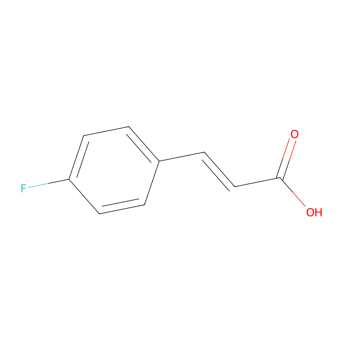 4-Fluorocinnamic acid molecular structure, CAS 14290-86-9