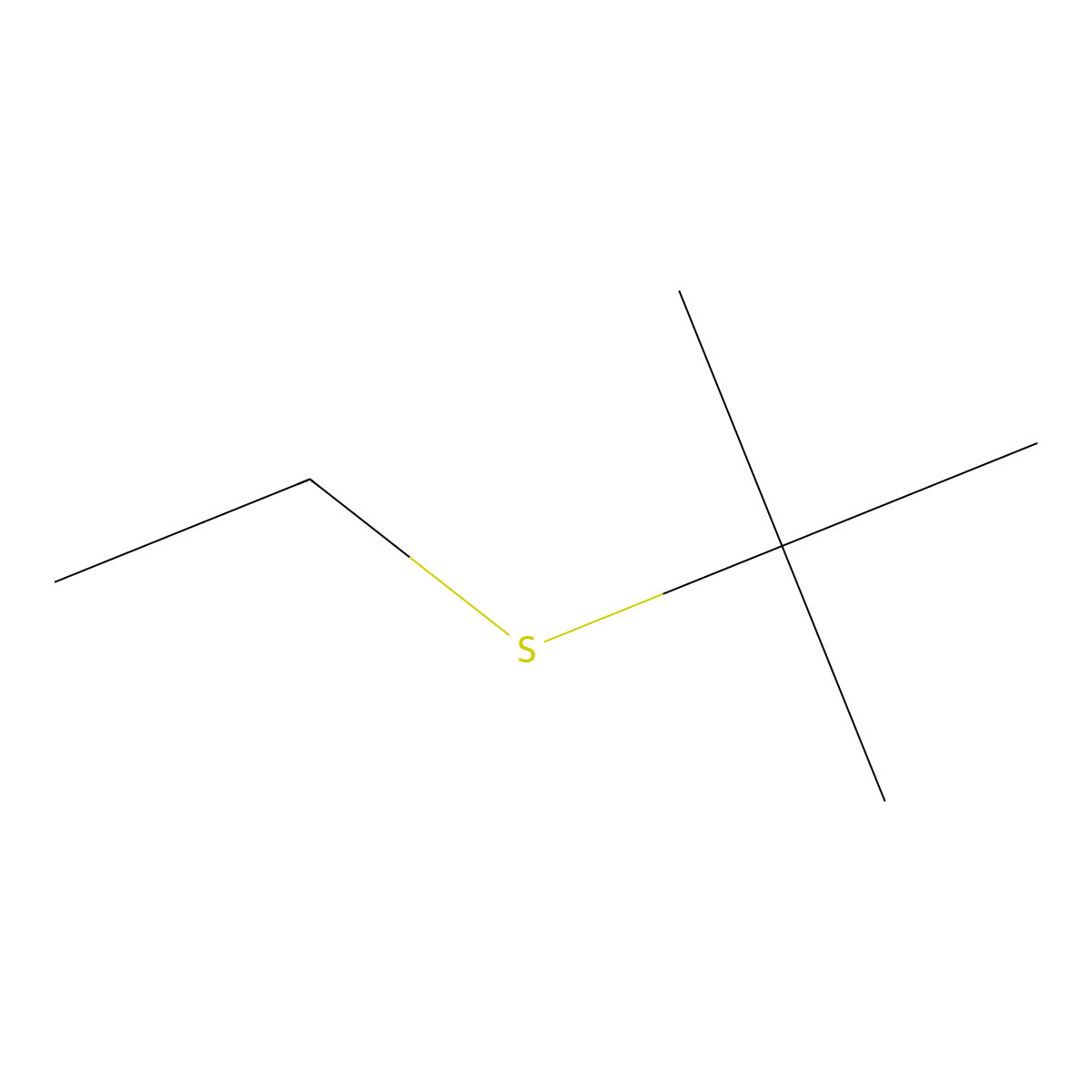 Propane, 2-(ethylthio)-2-methyl- molecular structure, CAS 14290-92-7