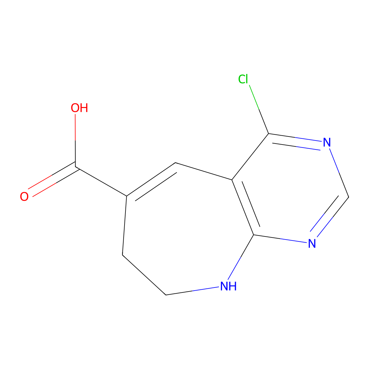 4-Chloro-8,9-dihydro-7H-pyrimido[4,5-B]azepine-6-carboxylic acid molecular structure, CAS 1429013-02-4