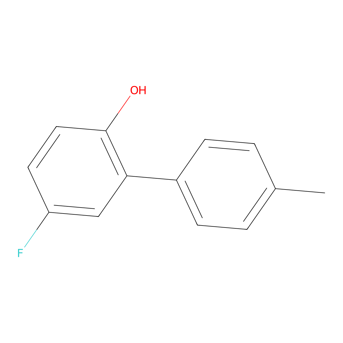 5-Fluoro-4'-methyl-[1,1'-biphenyl]-2-ol molecular structure, CAS 1429027-93-9