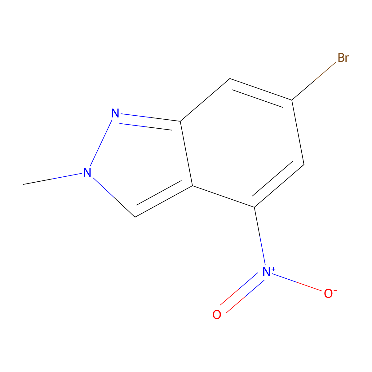 6-bromo-2-methyl-4-nitro-2H-indazole molecular structure, CAS 1429042-08-9