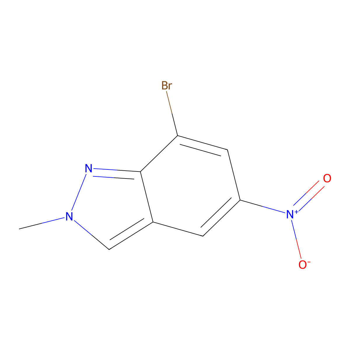 7-bromo-2-methyl-5-nitro-2H-indazole molecular structure, CAS 1429042-41-0