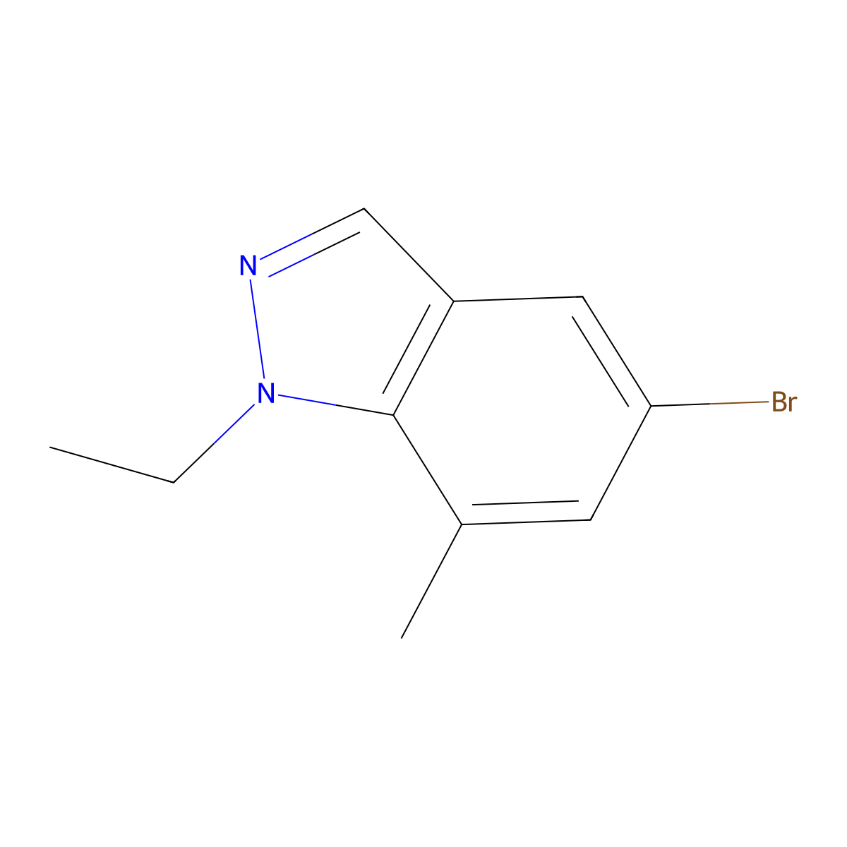 5-bromo-1-ethyl-7-methyl-1H-indazole molecular structure, CAS 1429042-49-8