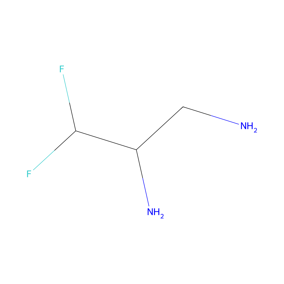 3,3-Difluoropropane-1,2-diamine molecular structure, CAS 1429043-28-6