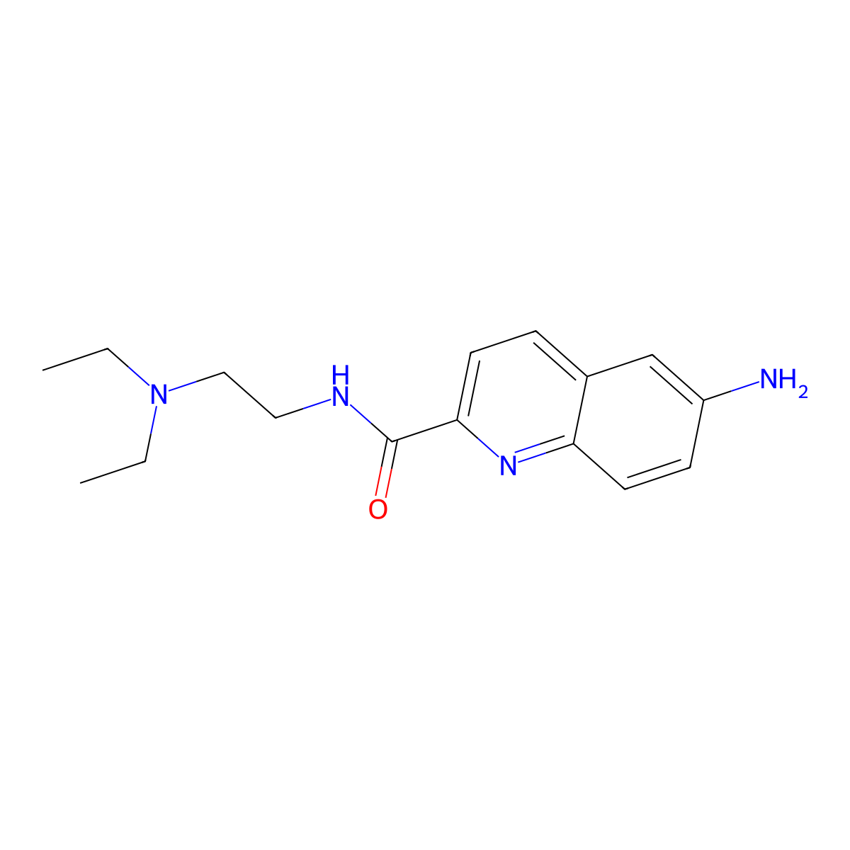 6-amino-N-(2-(diethylamino)ethyl)quinoline-2-carboxamide molecular structure, CAS 1429047-67-5