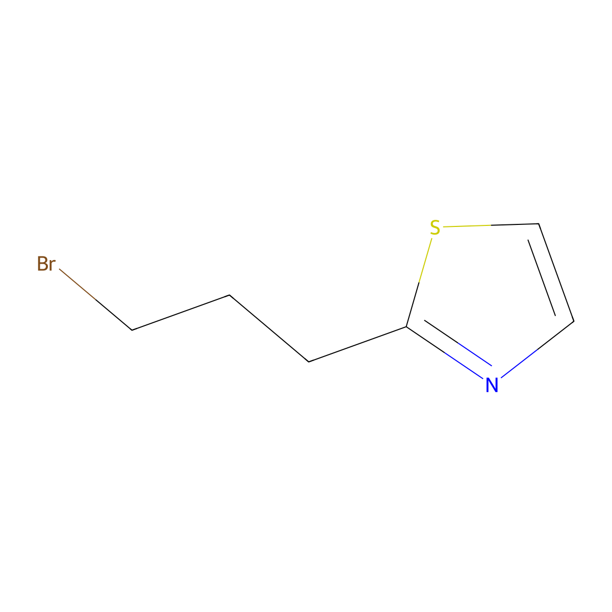 2-(3-Bromopropyl)-1,3-thiazole molecular structure, CAS 1429054-05-6