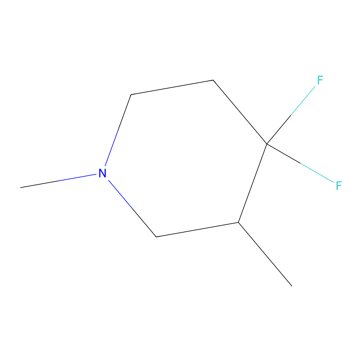 1,3-Dimethyl-4,4-difluoropiperidine molecular structure, CAS 1429056-23-4