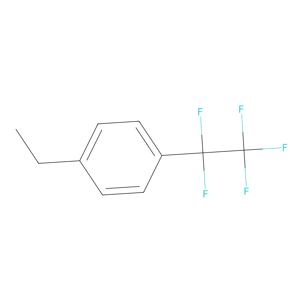 4-Ethyl-pentafluoroethylbenzene molecular structure, CAS 1429056-24-5