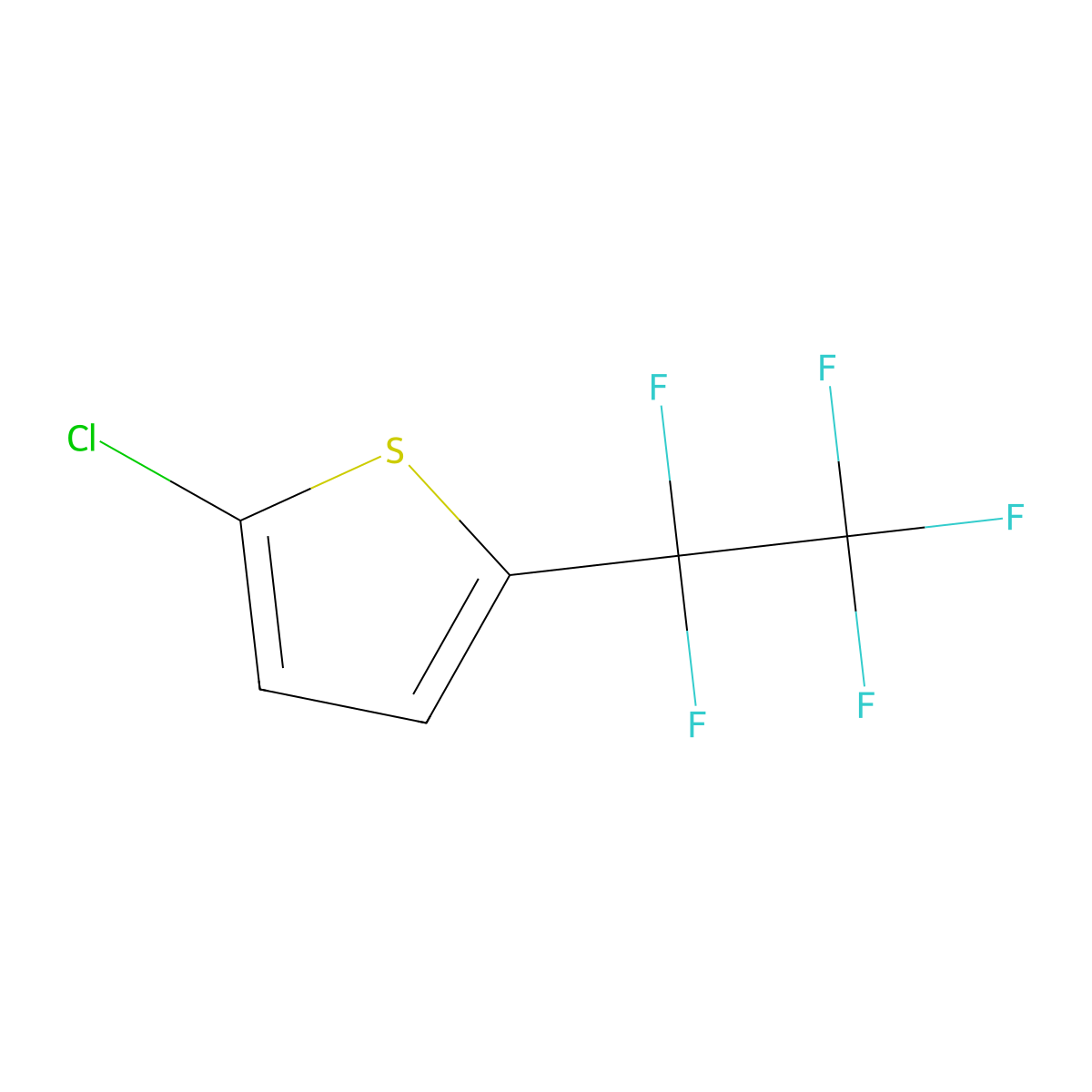 2-Chloro-5-(pentafluoroethyl)thiophene molecular structure, CAS 1429056-29-0
