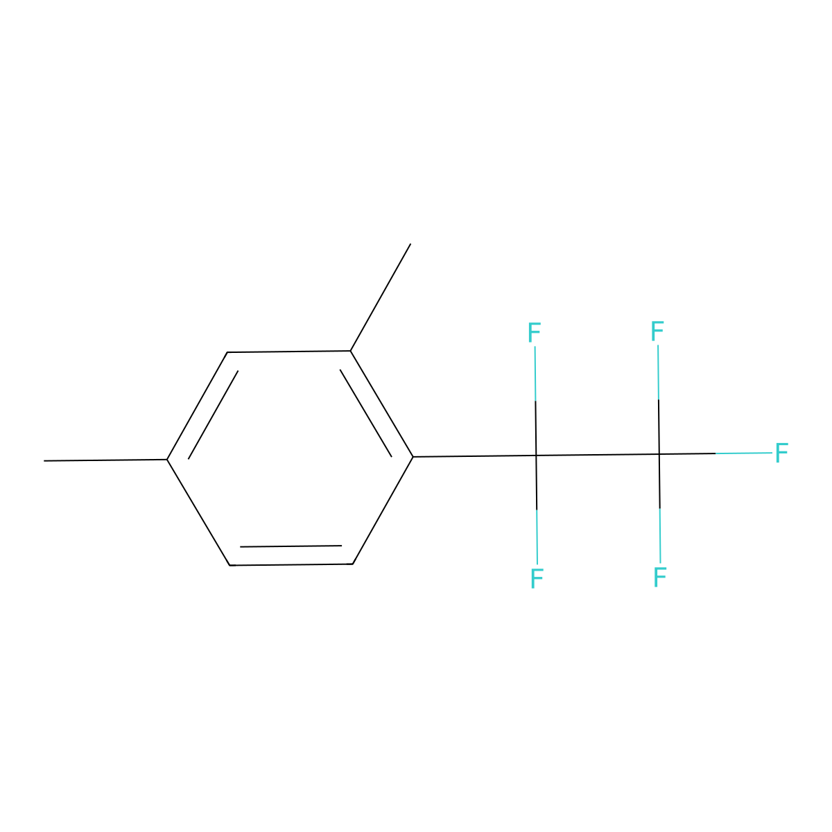 2,4-Dimethyl-pentafluoroethylbenzene molecular structure, CAS 1429056-34-7