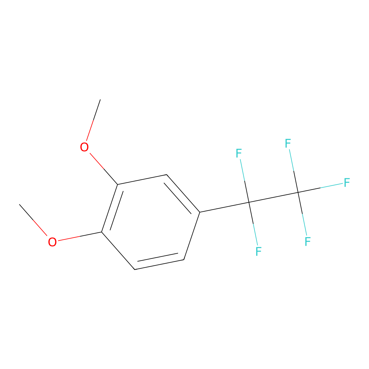 1,2-Dimethoxy-4-(pentafluoroethyl)benzene molecular structure, CAS 1429056-40-5