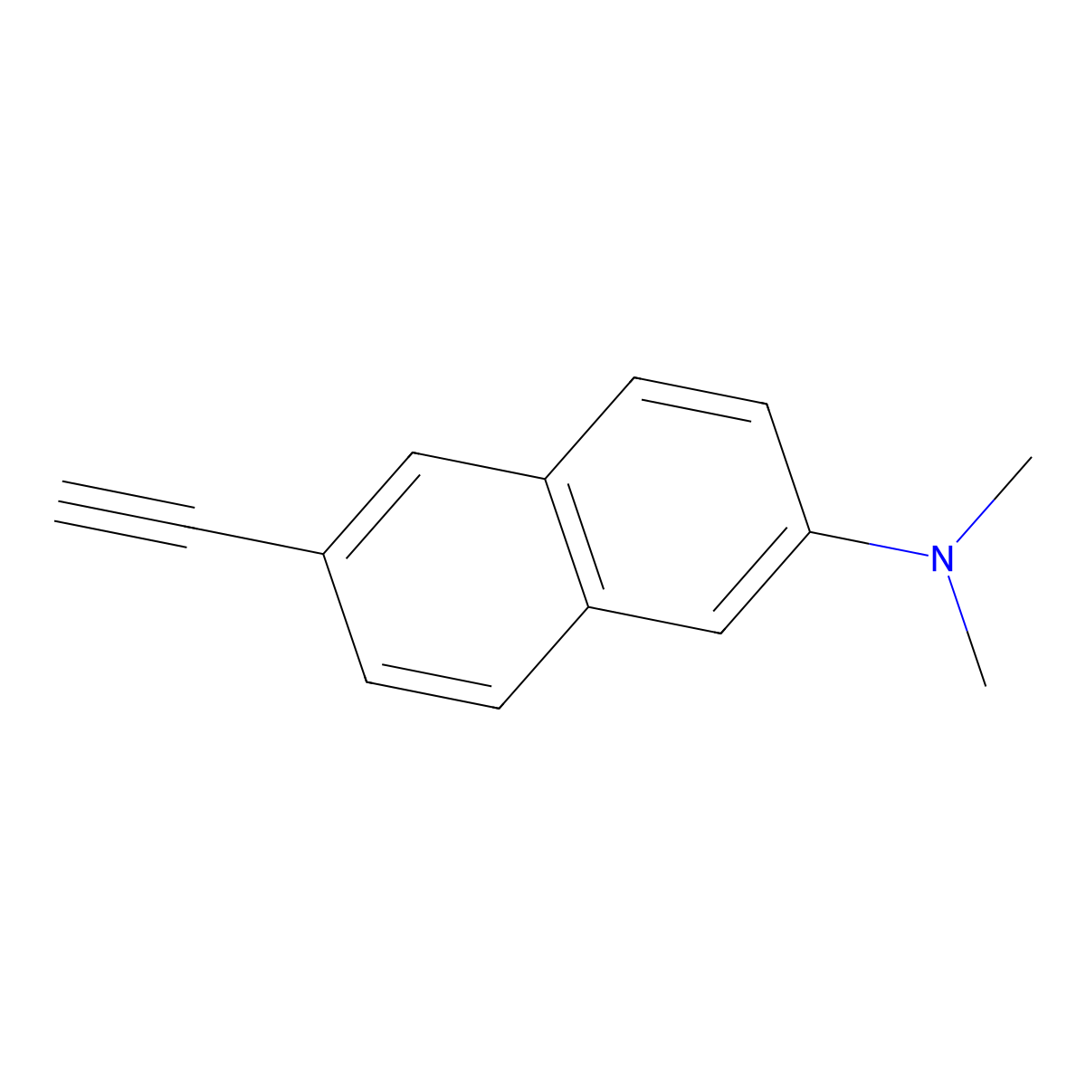 6-Ethynyl-N,N-dimethylnaphthalen-2-amine molecular structure, CAS 1429057-58-8