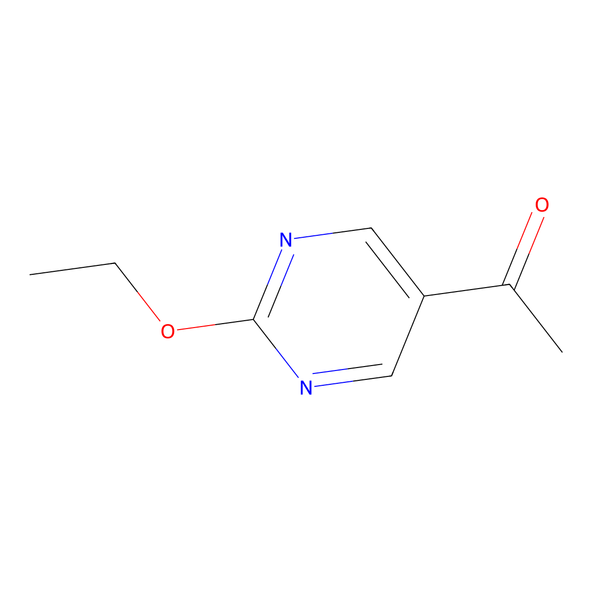 1-(2-Ethoxypyrimidin-5-yl)ethanone molecular structure, CAS 1429057-98-6