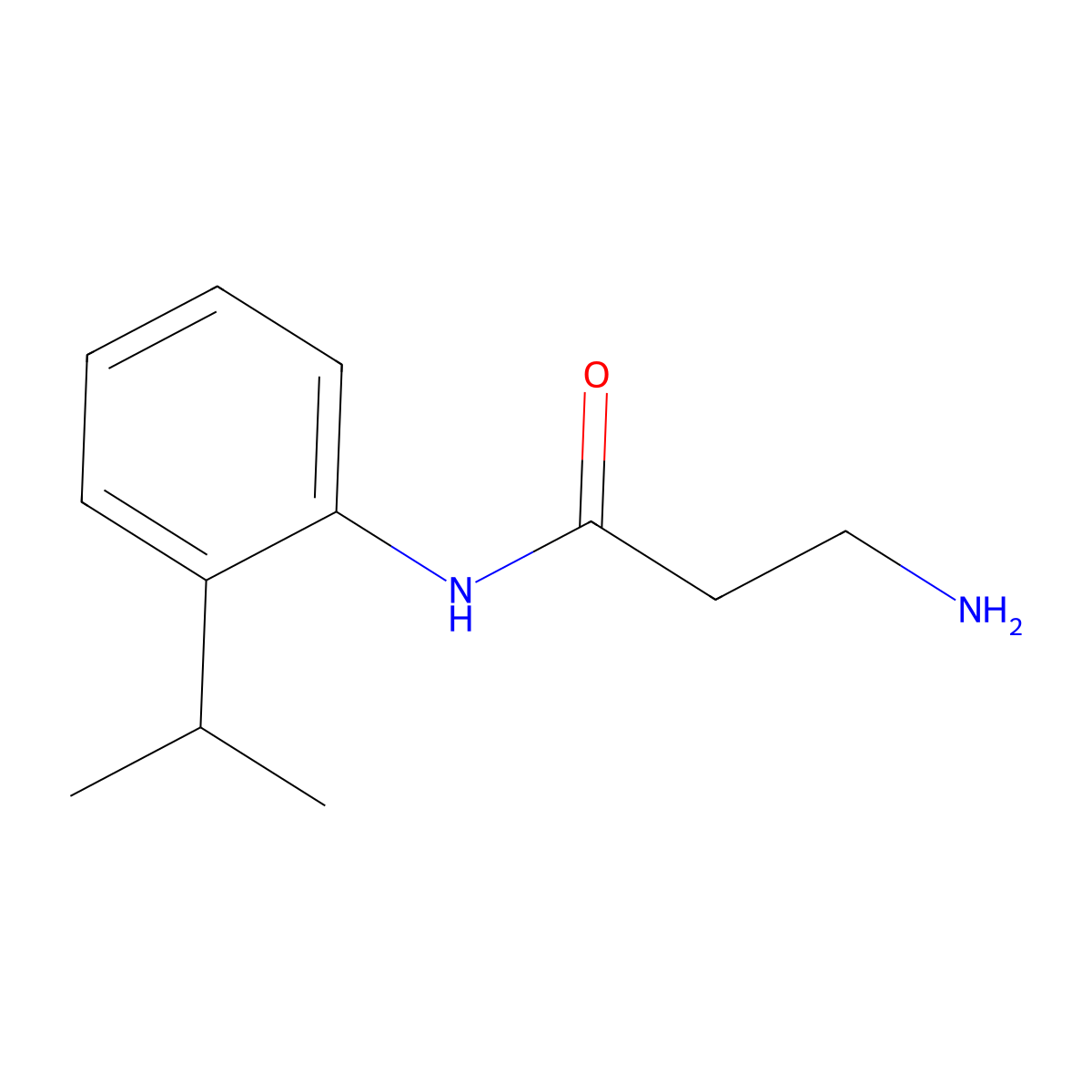 N-[2-(propan-2-yl)phenyl]-beta-alaninamide molecular structure, CAS 1429061-25-5
