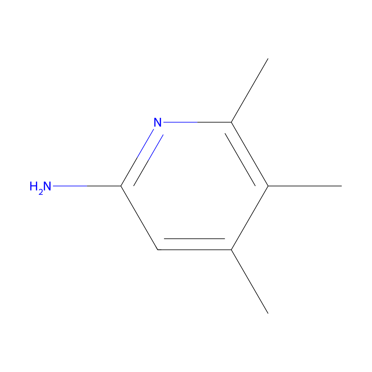 4,5,6-Trimethylpyridin-2-amine molecular structure, CAS 142908-13-2