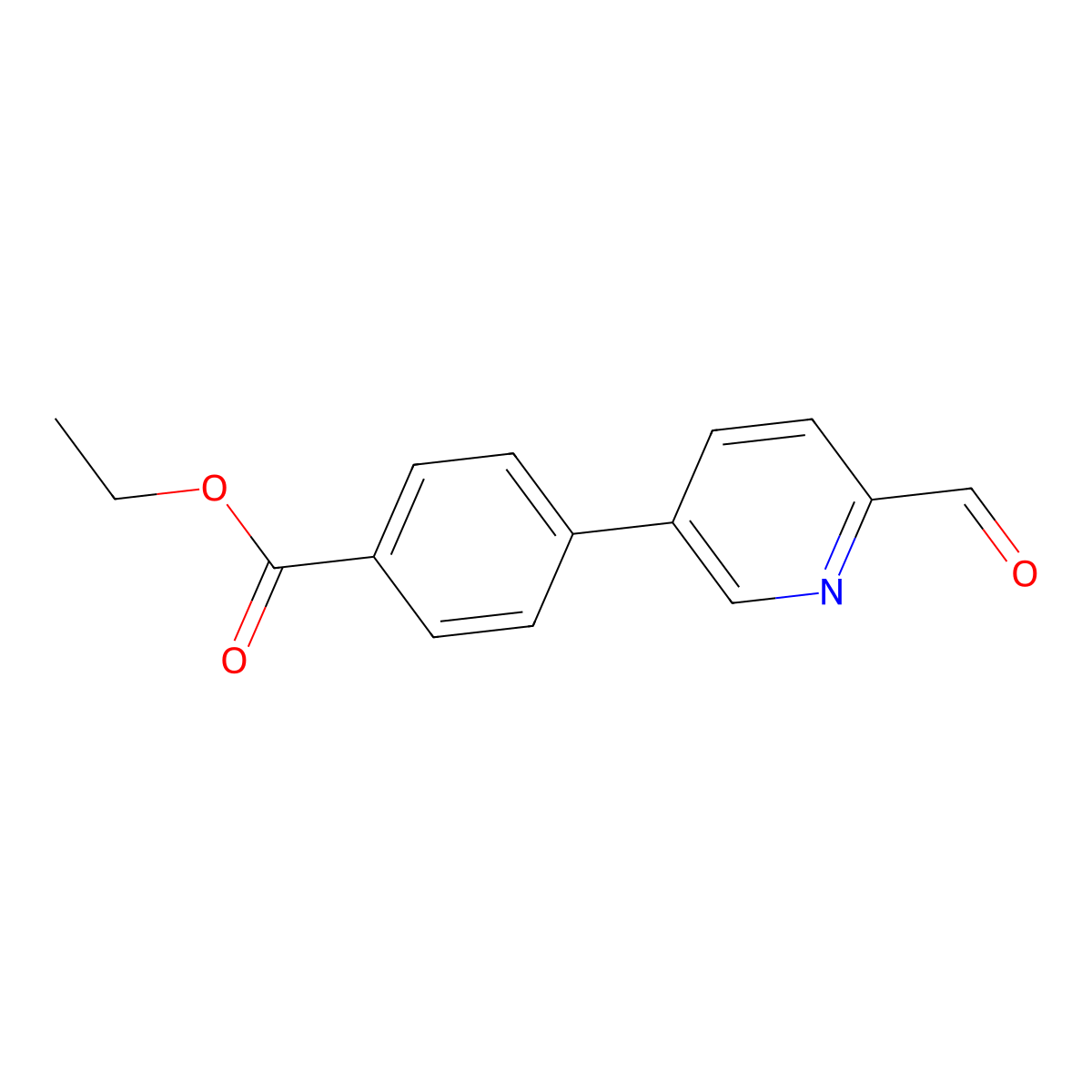 Ethyl 4-(6-formylpyridin-3-yl)benzoate molecular structure, CAS 1429099-07-9