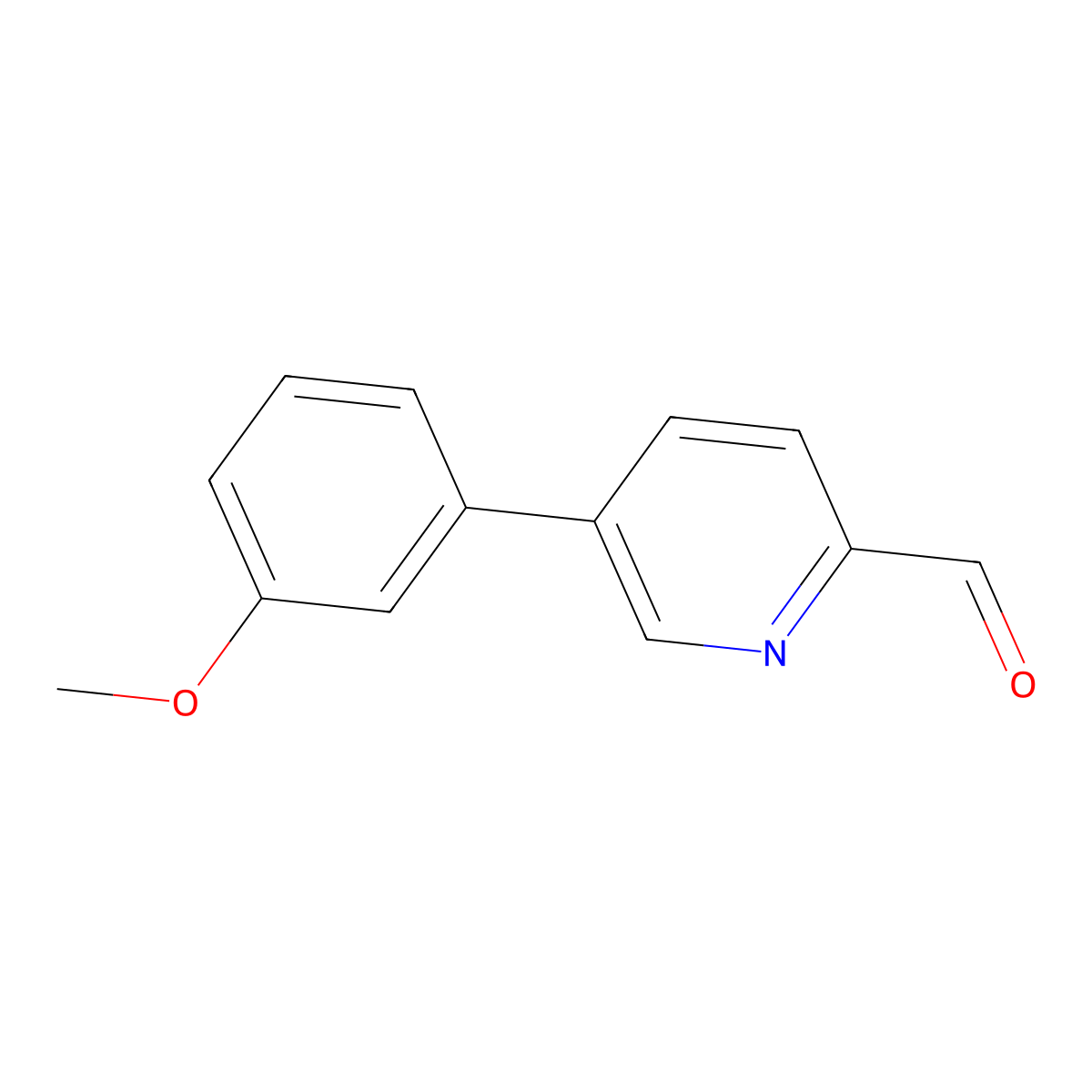 5-(3-Methoxyphenyl)picolinaldehyde molecular structure, CAS 1429099-11-5