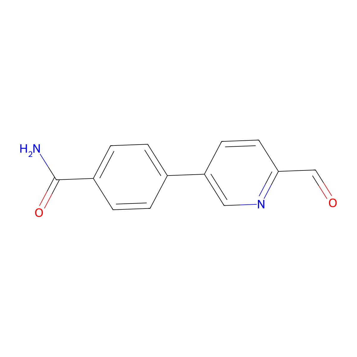 4-(6-Formylpyridin-3-yl)benzamide molecular structure, CAS 1429099-23-9