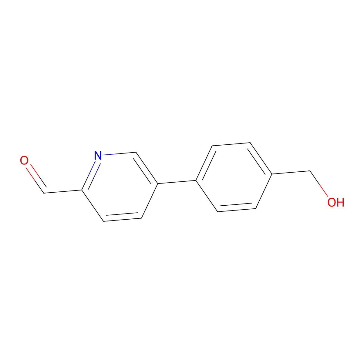 5-(4-(Hydroxymethyl)phenyl)picolinaldehyde molecular structure, CAS 1429099-29-5