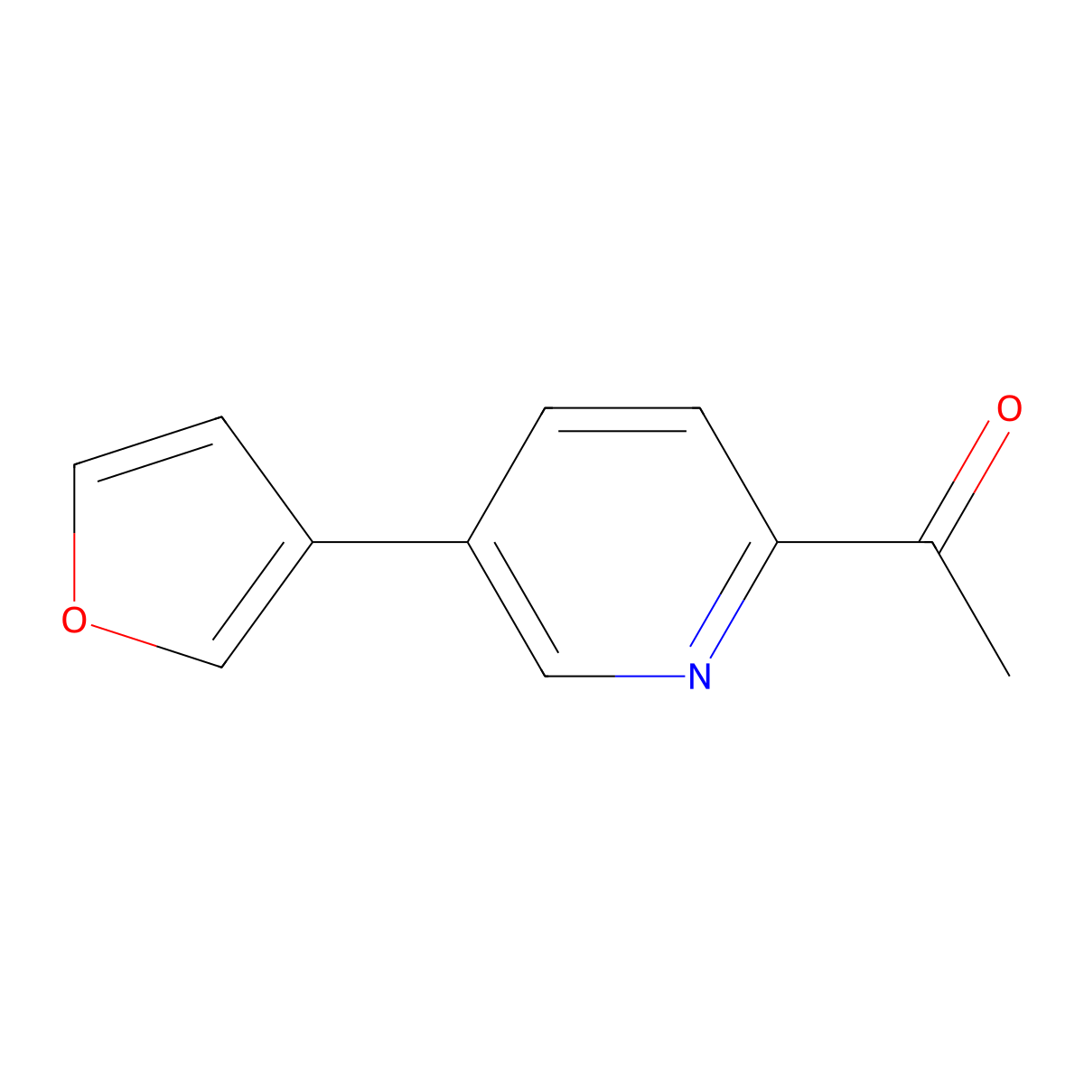 1-(5-(Furan-3-yl)pyridin-2-yl)ethanone molecular structure, CAS 1429099-40-0