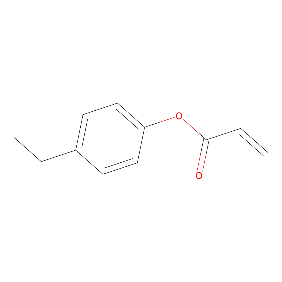 4-Ethylphenyl acrylate molecular structure, CAS 142913-11-9