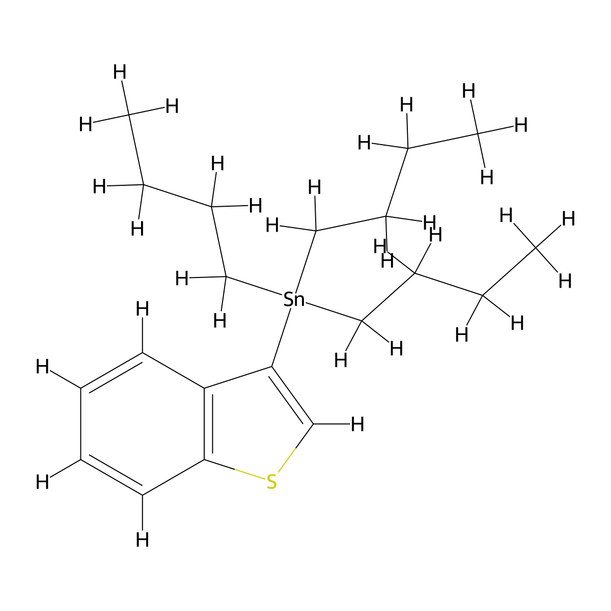 (1-Benzothiophen-3-yl)(tributyl)stannane molecular structure, CAS 142913-28-8