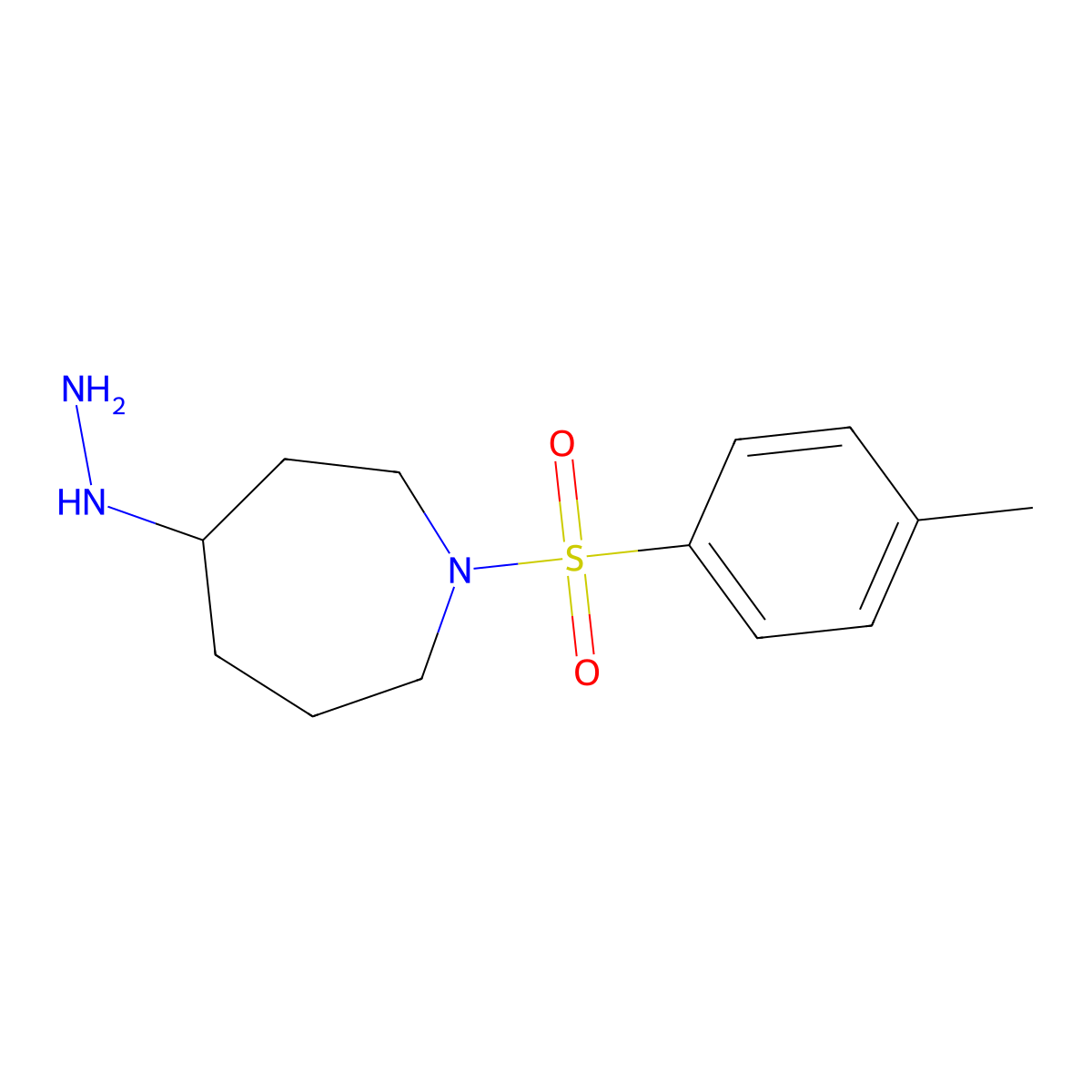 4-Hydrazinyl-1-(4-methylbenzenesulfonyl)azepane molecular structure, CAS 1429173-50-1