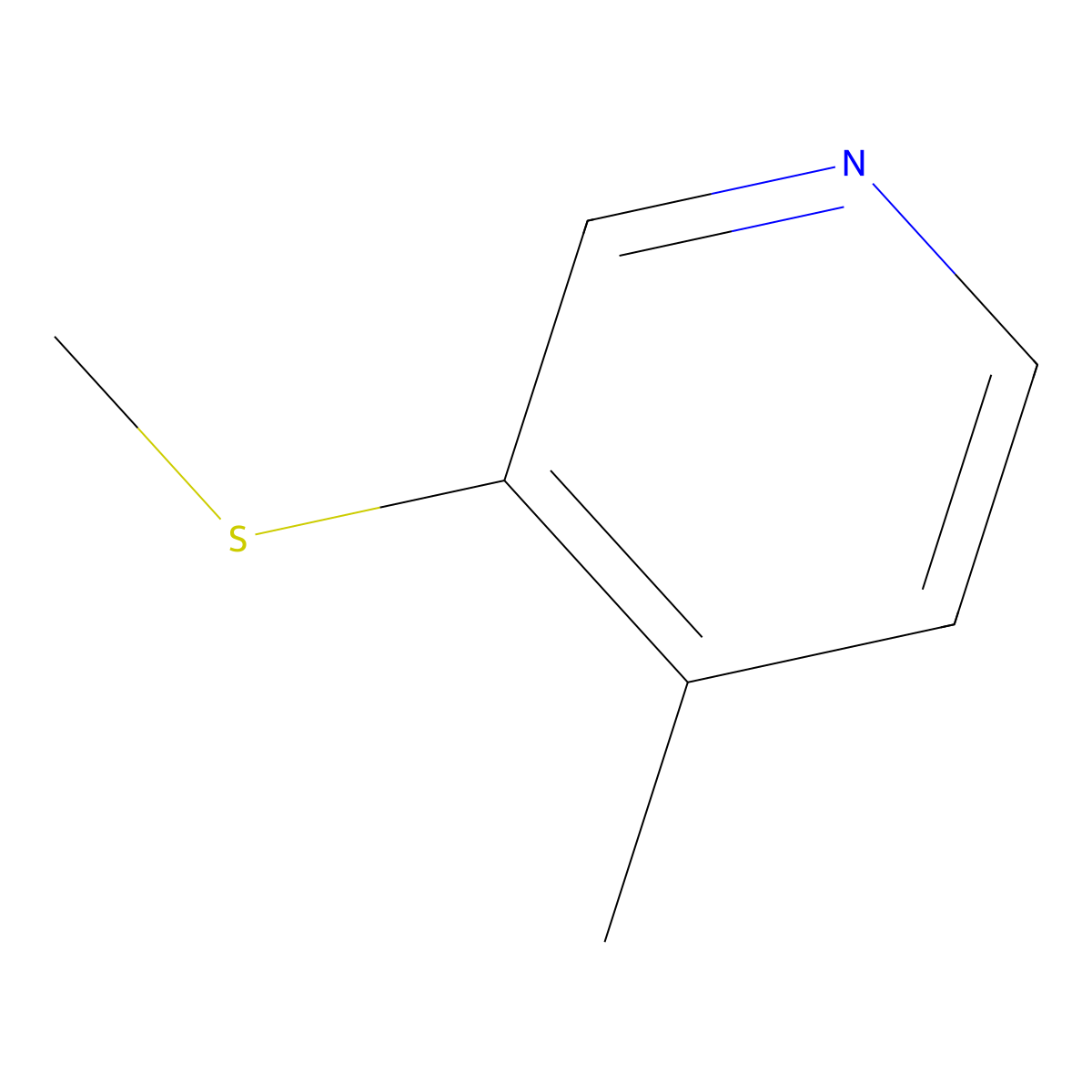 4-Methyl-3-methylsulfanylpyridine molecular structure, CAS 142918-39-6