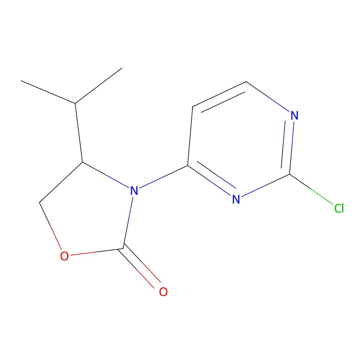 (S)-3-(2-chloropyrimidin-4-yl)-4-isopropyloxazolidin-2-one molecular structure, CAS 1429180-81-3