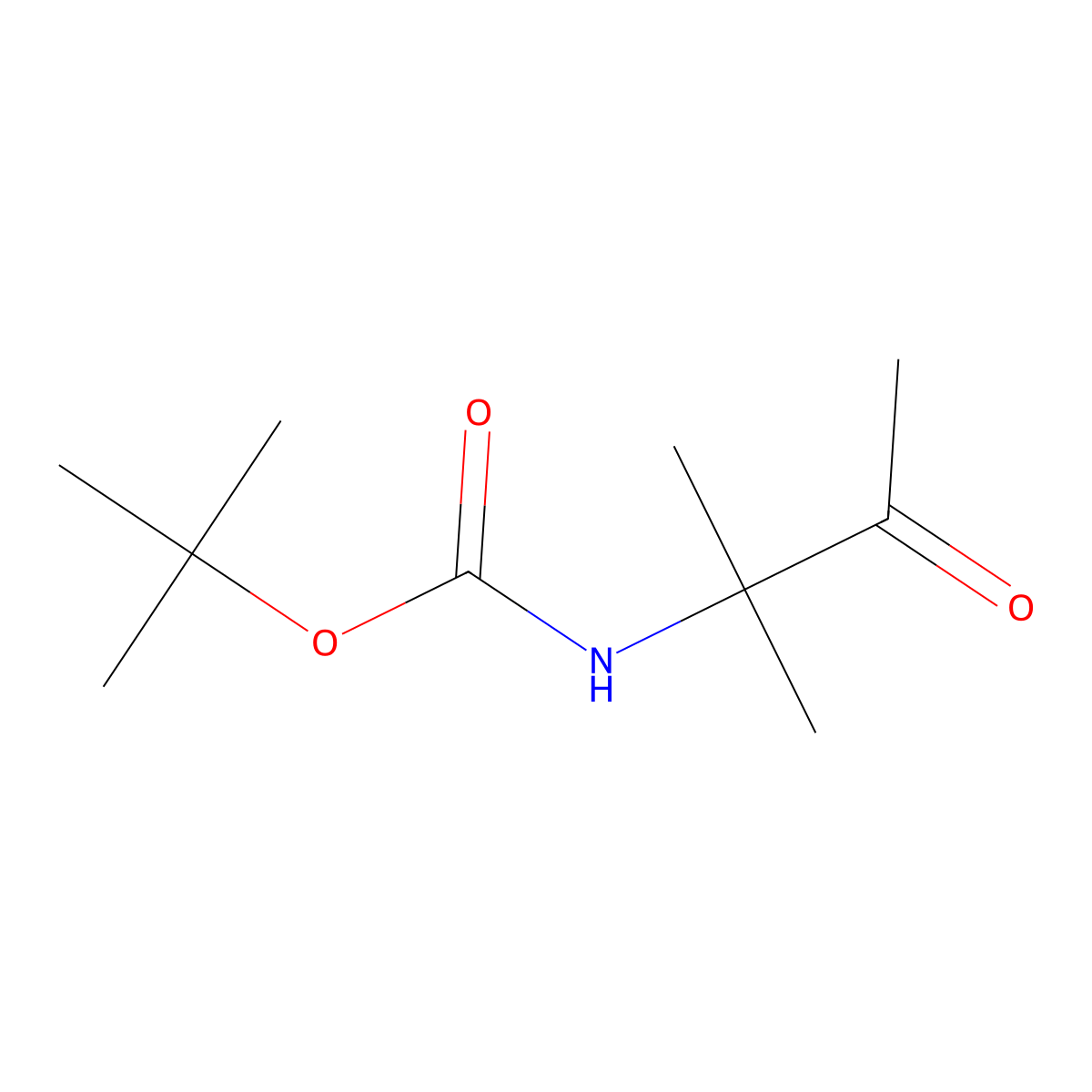 tert-butyl N-(2-methyl-3-oxobutan-2-yl)carbamate molecular structure, CAS 1429182-36-4