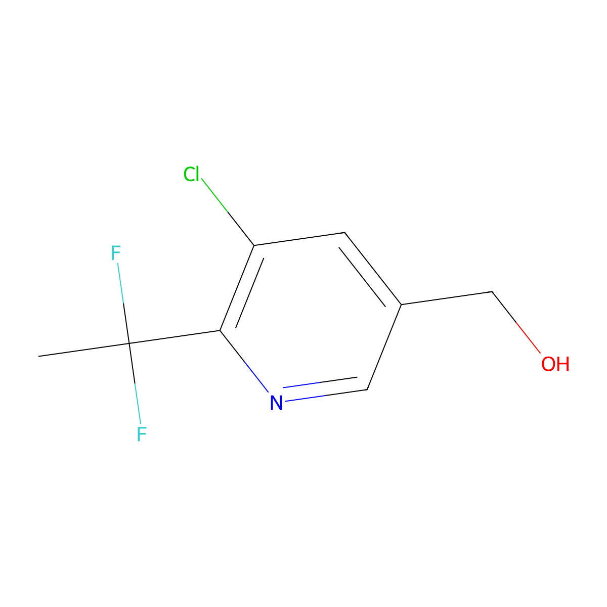 (5-Chloro-6-(1,1-difluoroethyl)pyridin-3-yl)methanol molecular structure, CAS 1429182-83-1