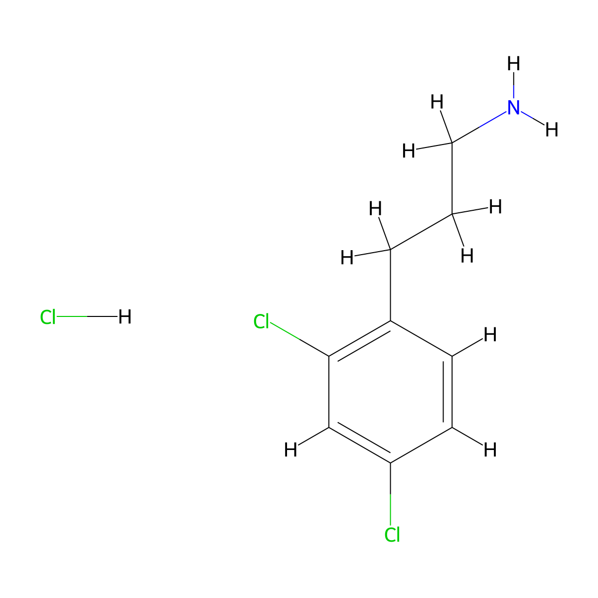 3-(2,4-Dichlorophenyl)propan-1-amine hydrochloride molecular structure, CAS 1429187-64-3