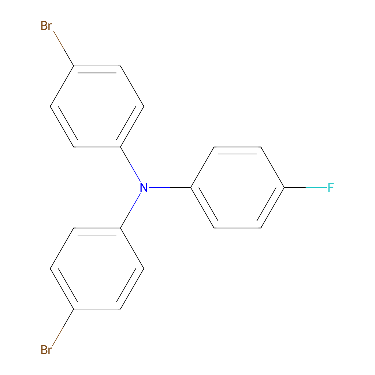 N,N-Bis(4-bromophenyl)-4-fluoroaniline molecular structure, CAS 1429194-04-6