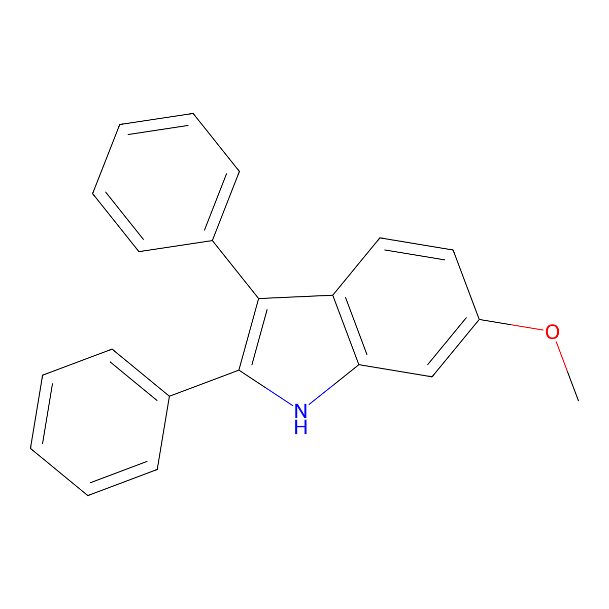 6-Methoxy-2,3-diphenyl-1h-indole molecular structure, CAS 14292-85-4