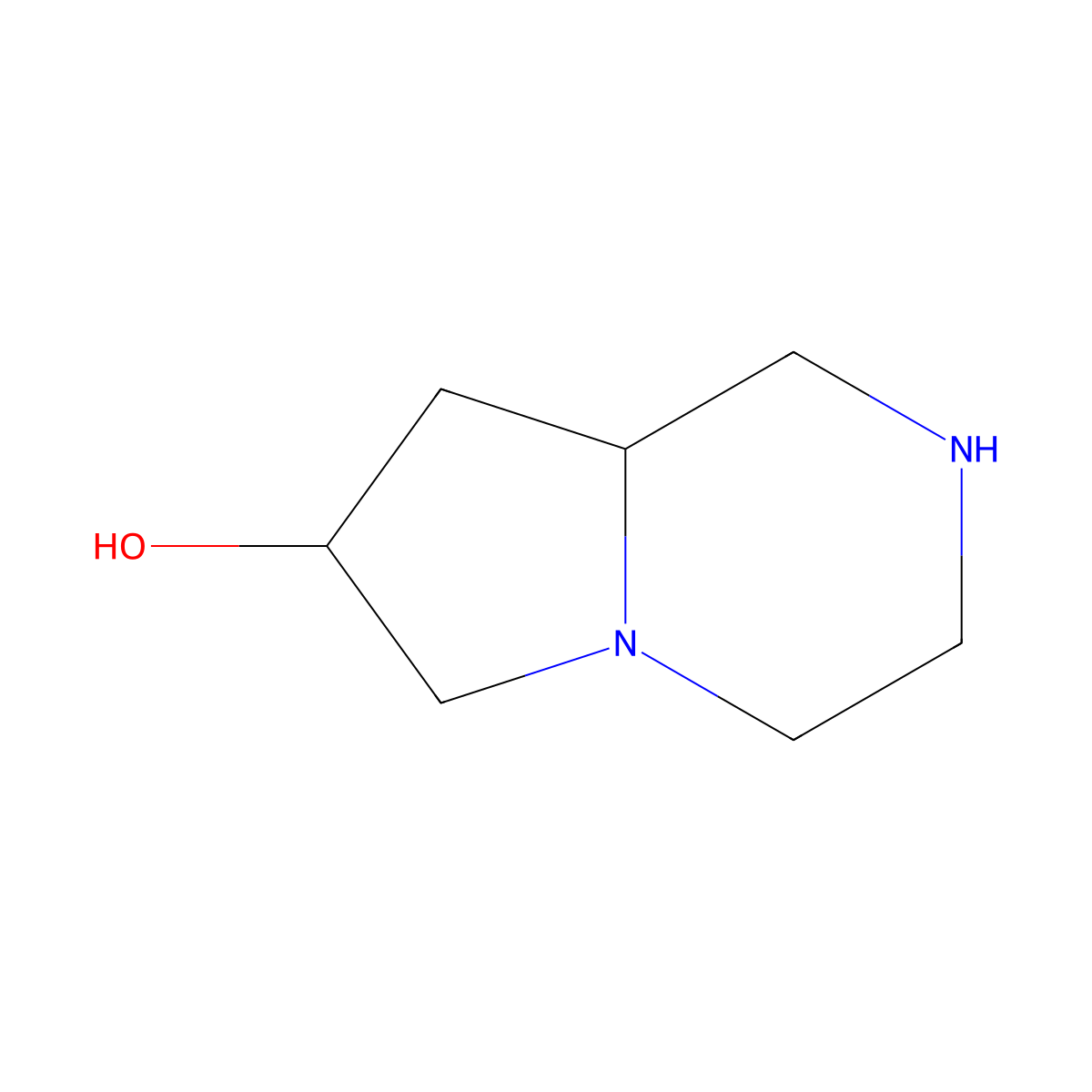 (7S,8aR)-octahydropyrrolo[1,2-a]pyrazin-7-ol molecular structure, CAS 1429200-47-4