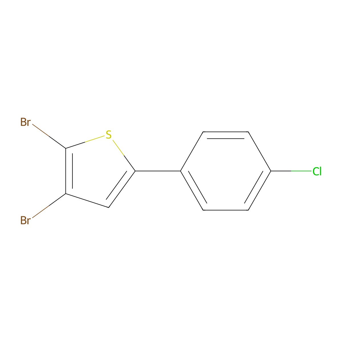 2,3-Dibromo-5-(4-chlorophenyl)thiophene molecular structure, CAS 1429208-99-0