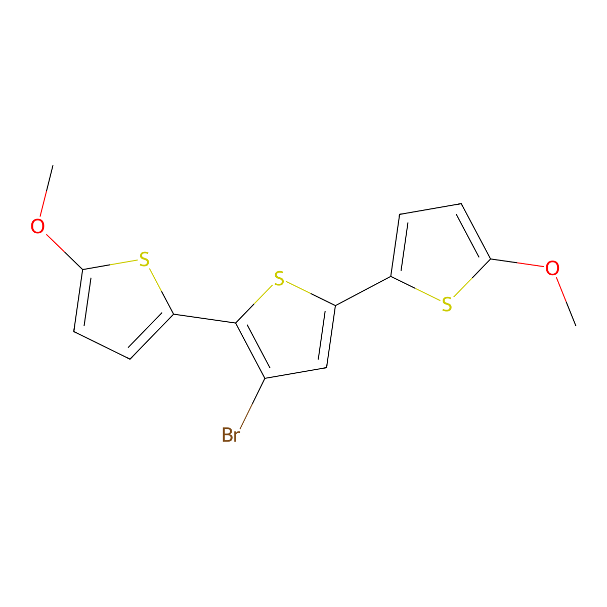 3'-Bromo-5,5''-dimethoxy-2,2':5',2''-terthiophene molecular structure, CAS 1429209-03-9