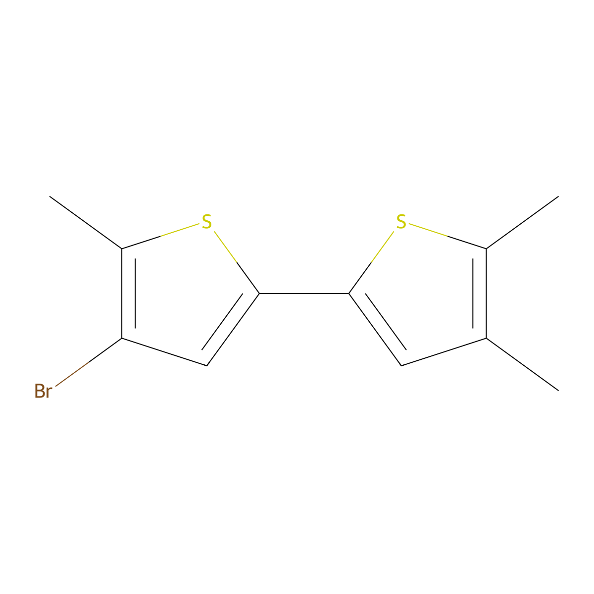 4-Bromo-4',5,5'-trimethyl-2,2'-bithiophene molecular structure, CAS 1429209-10-8