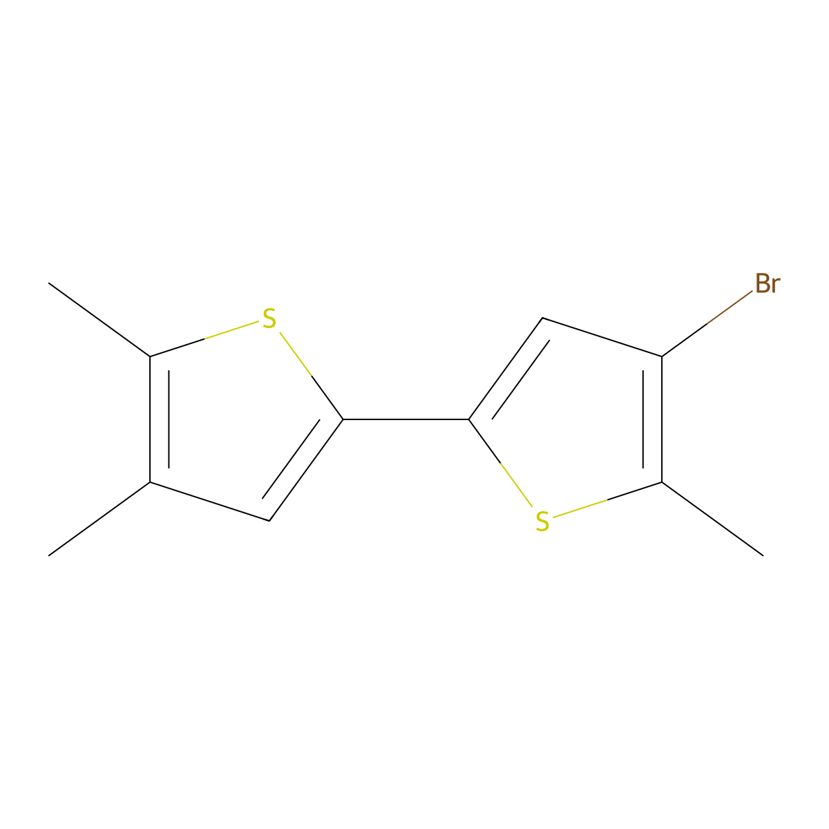 4-Bromo-4',5,5'-trimethyl-2,2'-bithiophene molecular structure, CAS 1429209-10-8
