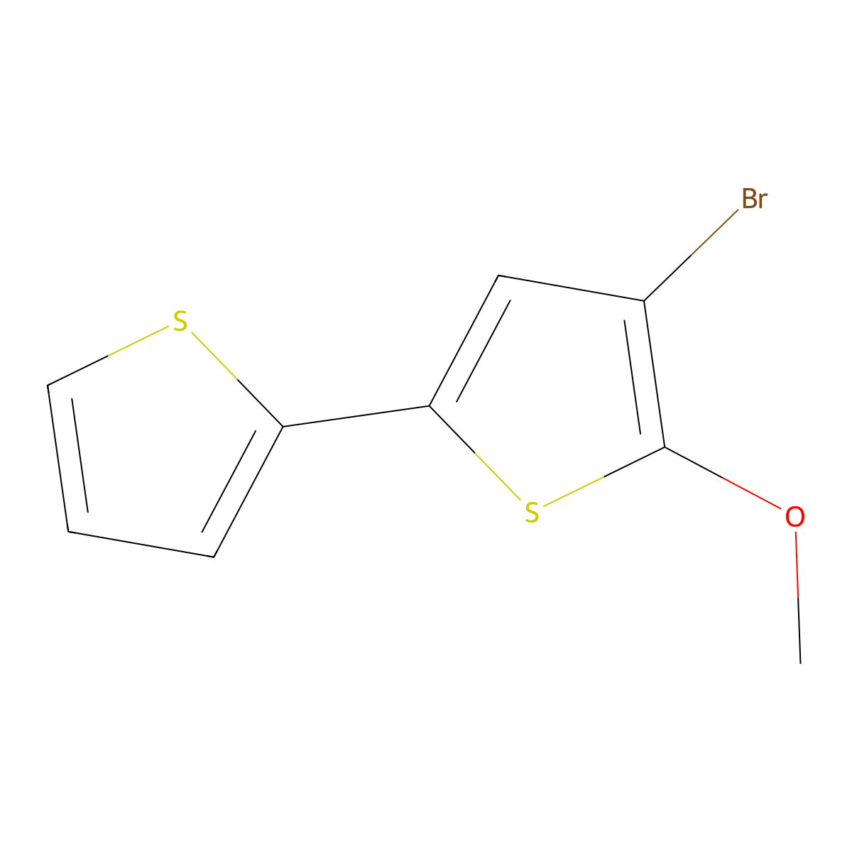 4-Bromo-5-methoxy-2,2'-bithiophene molecular structure, CAS 1429209-17-5