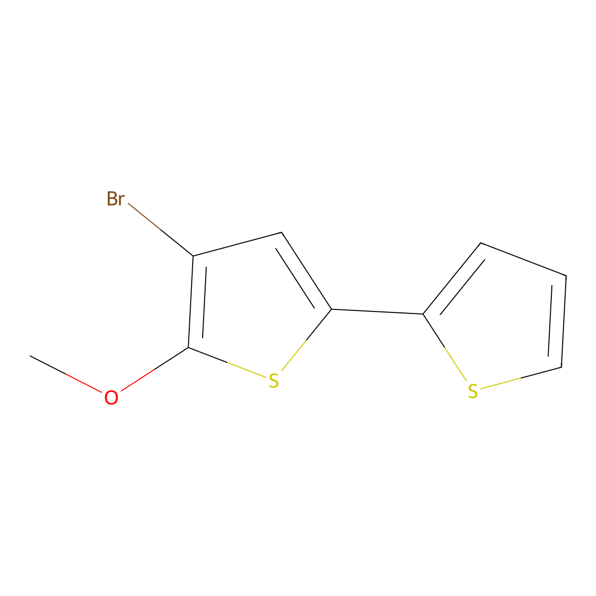 4-Bromo-5-methoxy-2,2'-bithiophene molecular structure, CAS 1429209-17-5