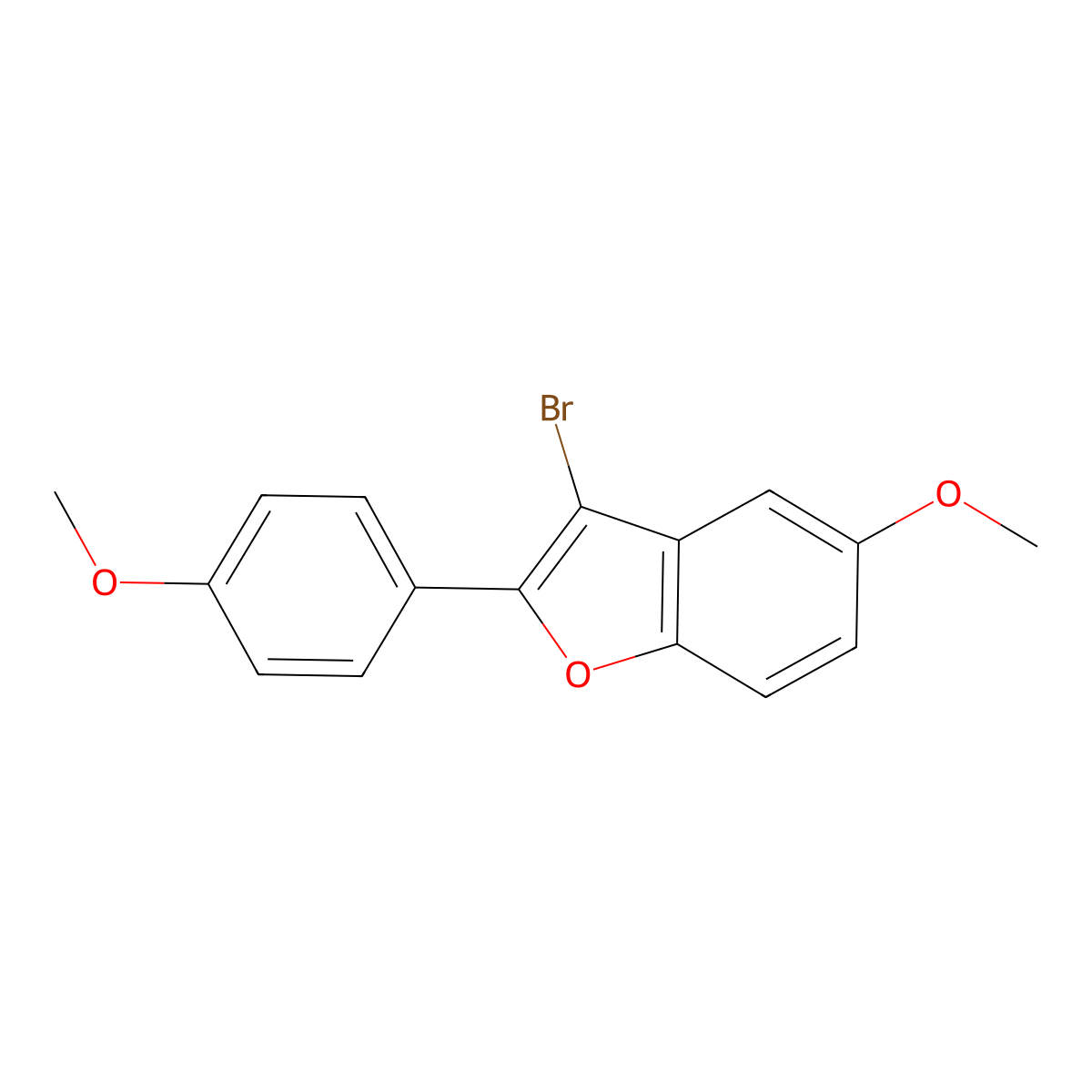 3-Bromo-5-methoxy-2-(4-methoxyphenyl)benzofuran molecular structure, CAS 1429209-22-2