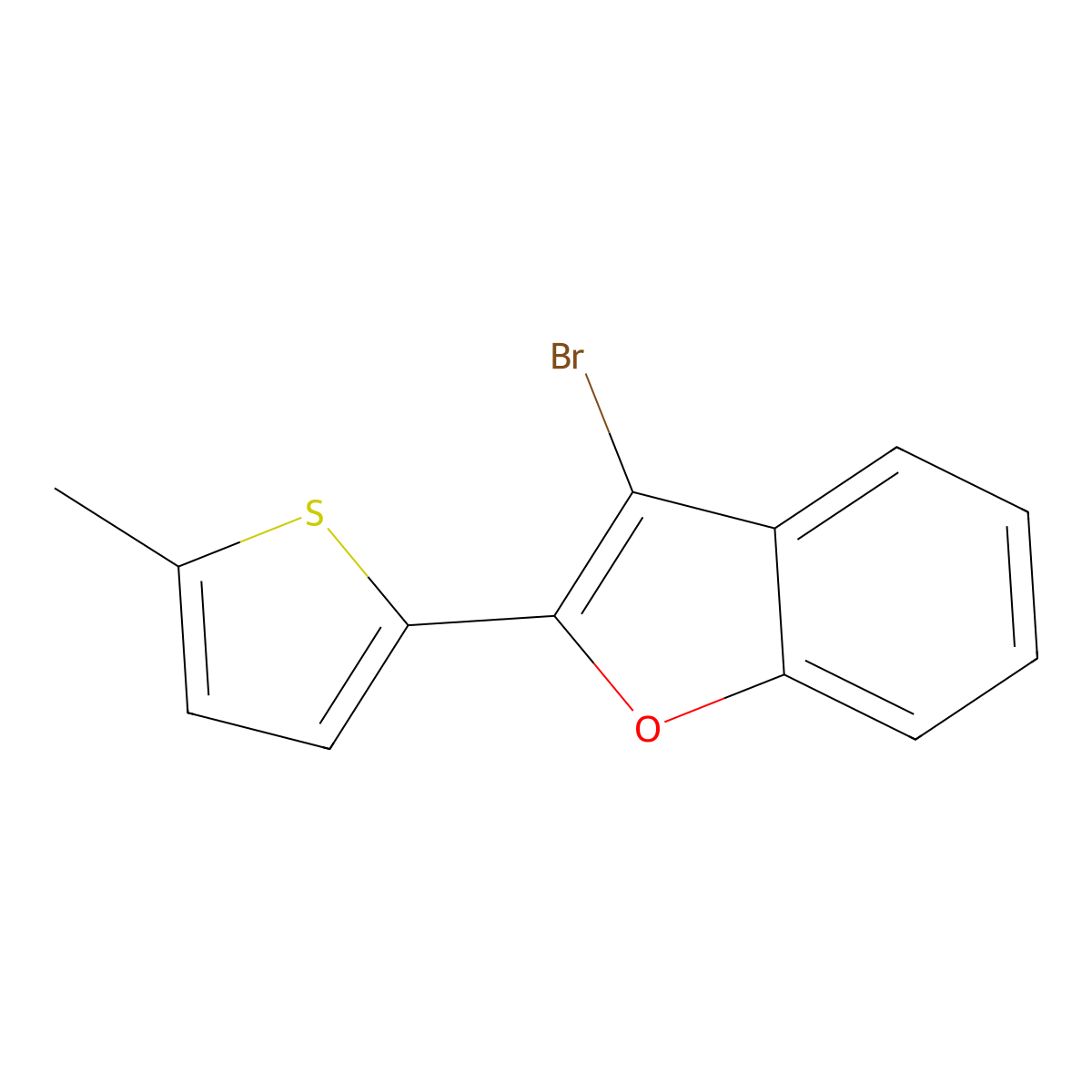 3-Bromo-2-(5-methylthiophen-2-YL)benzofuran molecular structure, CAS 1429209-39-1