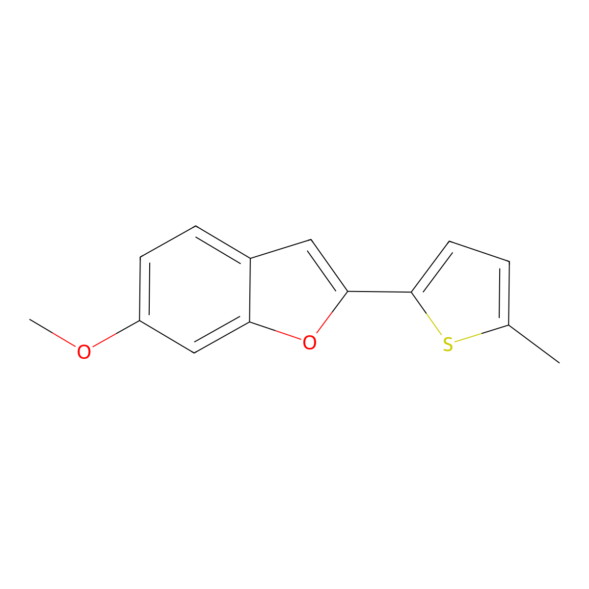 6-Methoxy-2-(5-methylthiophen-2-yl)benzofuran molecular structure, CAS 1429209-44-8