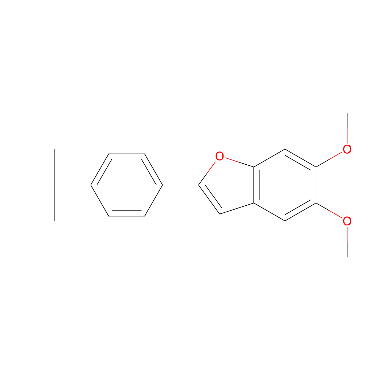 2-(4-(Tert-butyl)phenyl)-5,6-dimethoxybenzofuran molecular structure, CAS 1429209-60-8