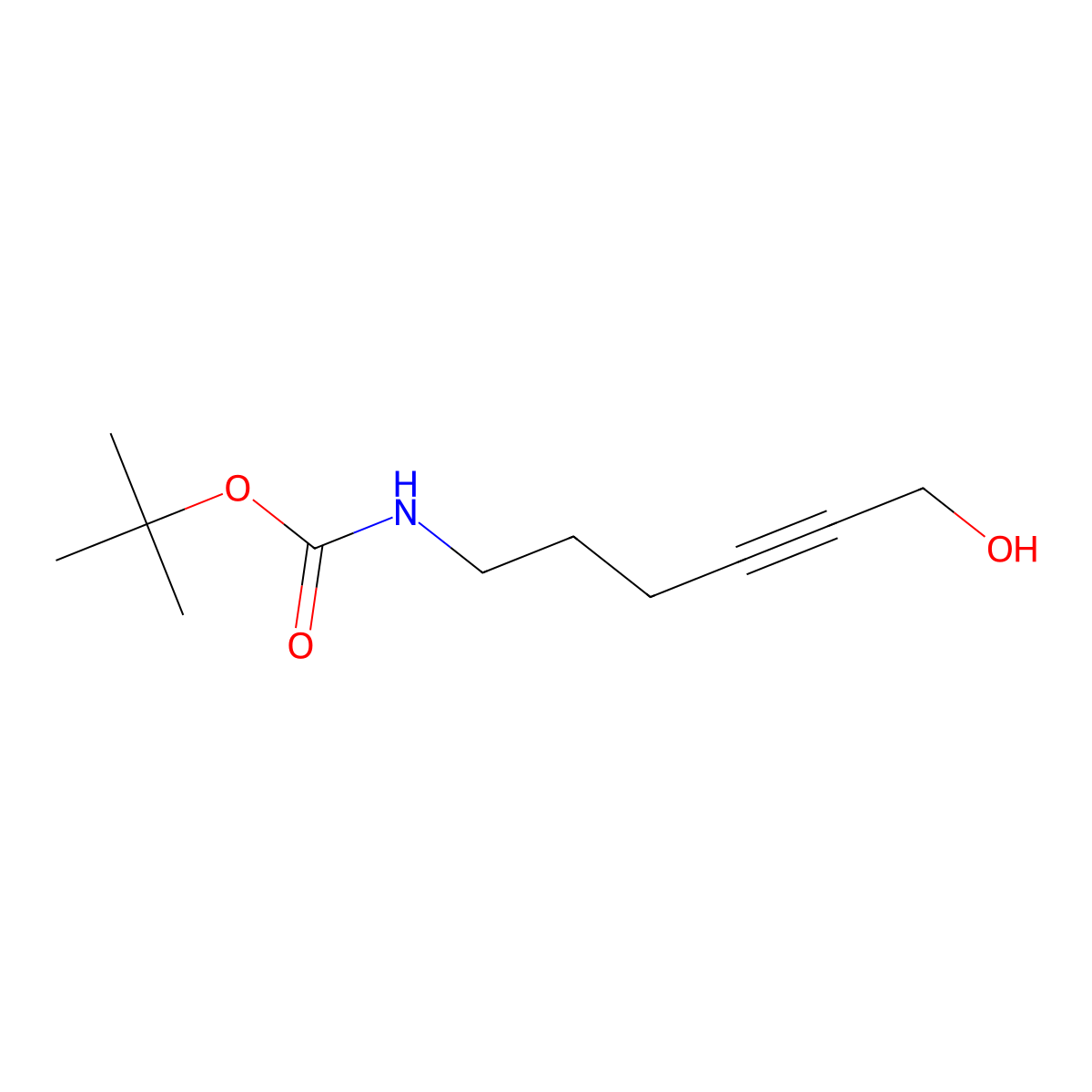 tert-Butyl (6-hydroxyhex-4-yn-1-yl)carbamate molecular structure, CAS 1429215-86-0