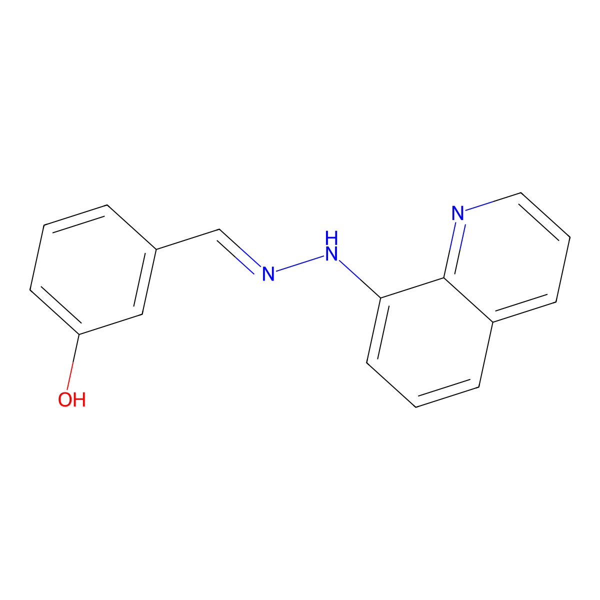 3-Hydroxybenzaldehyde quinolin-8-ylhydrazone molecular structure, CAS 1429220-53-0